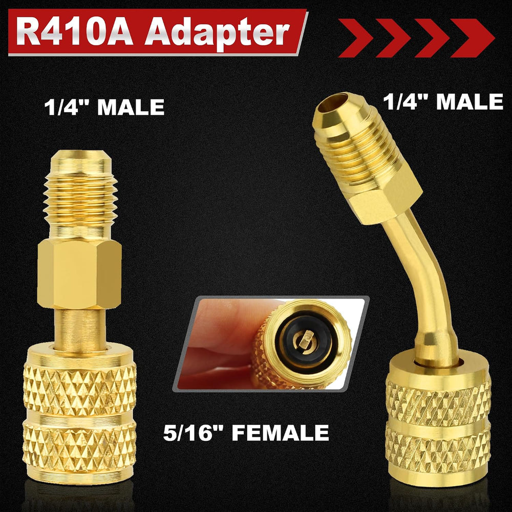 HVAC Ball Valve Core Removal Tool Set,for R410A,R134A,R12 22,Brass