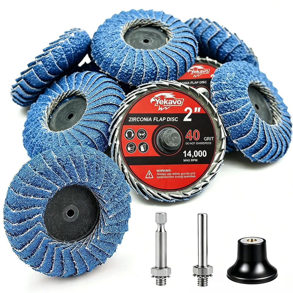 24PCS Curved Flap Disc, 2 Inch 40 Grit Sanding Discs for Metal Polishing