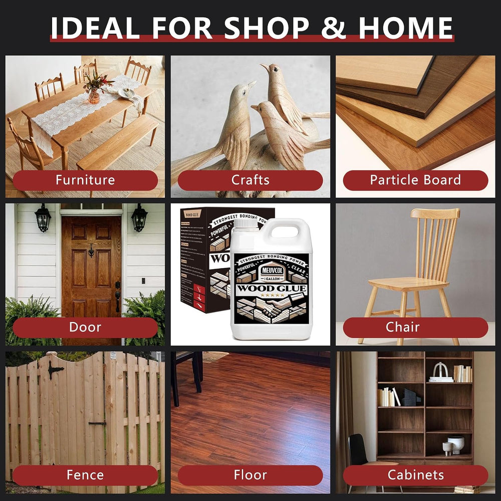 Wood Glue 1 Gallon, Ultimate Wood Glue for Furniture Heavy Duty, Furniture Gl...