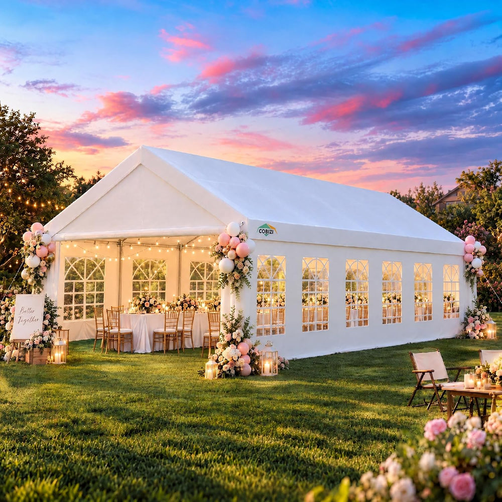 COBIZI 20x40 Party Tent Heavy Duty, Large Outdoor Event Shelter Tents for Par...