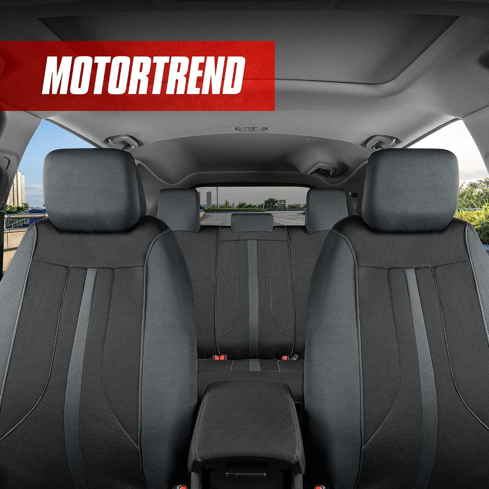Motor Trend Black & Gray Car Seat Covers Full Set – Front Seat Covers &am...