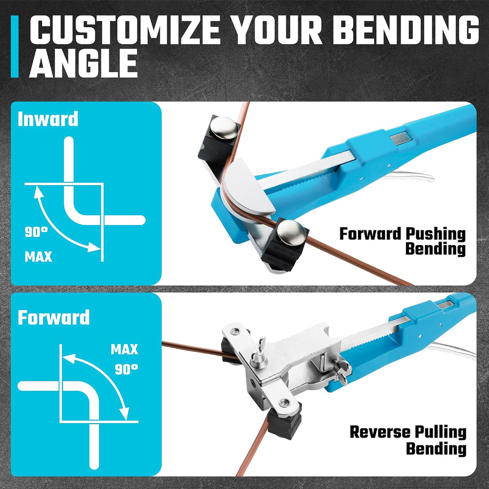 DURATECH Tubing Bender Set, Ratcheting Pipe Bender, Cutter and Deburrer
