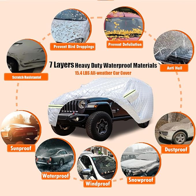 7 Layers Waterproof Heavy Duty Car Covers