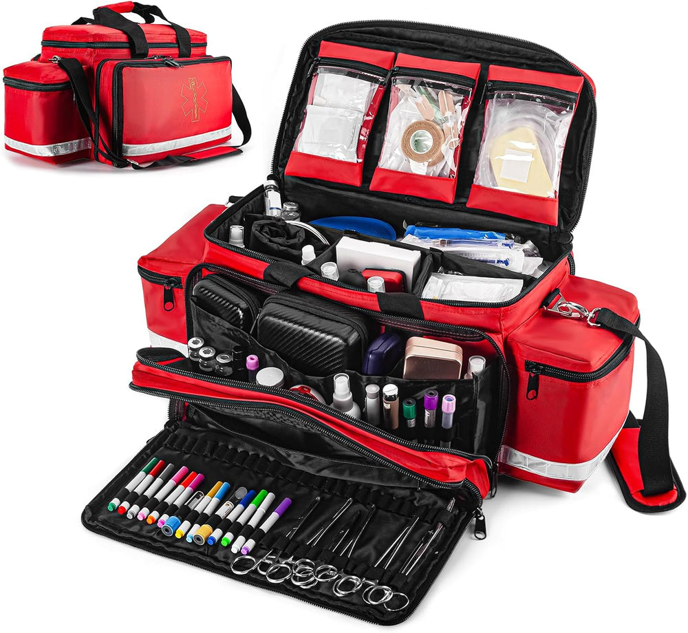 Large Medical Bag Empty, Paramedic Bag EMT Trauma for First Responders