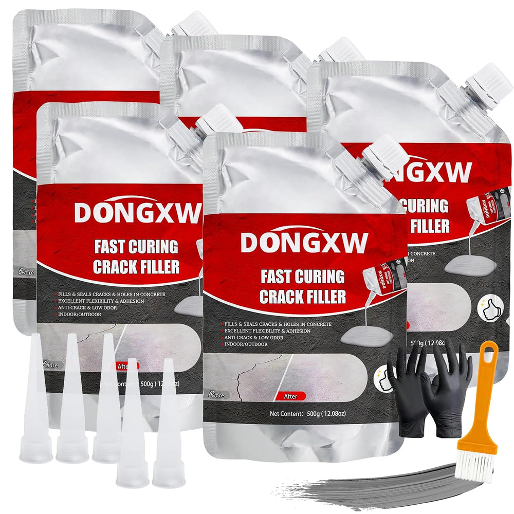 Concrete Crack Filler 5Pcs – Quick-Drying Waterproof Cement Crack Filler Repa...
