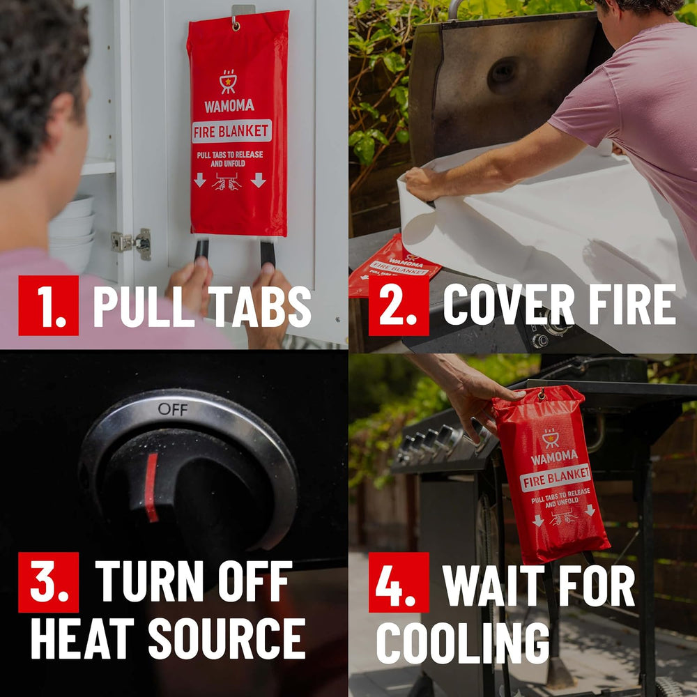 Fire Suppression Blanket - Waterproof, Oil-Resistant, Fiberglass Fire Blanket...