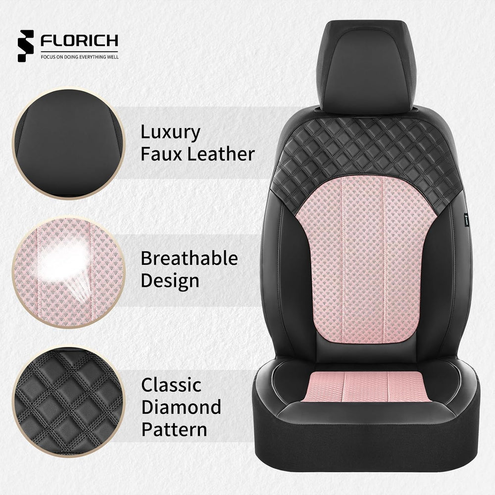 Leather Seat Cover, Car Seat Covers Front Set, Waterproof Car Seat Protectors...