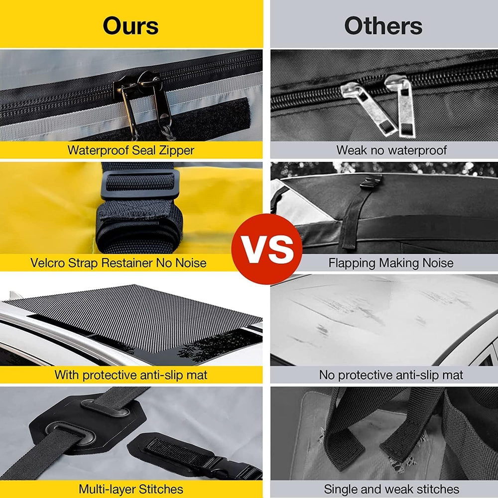 WILDROAD Car Roof Bag Rooftop Cargo Carrier, 21 Cubic Feet Waterproof Roof Lu...
