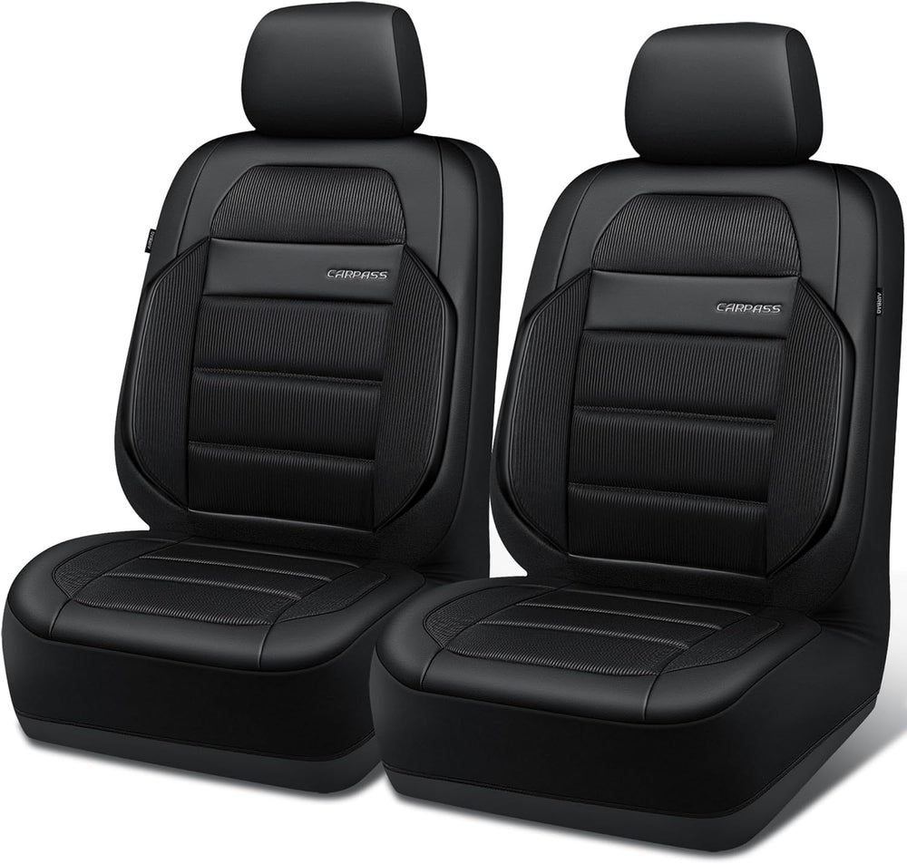 CAR PASS Memory Foam Seat Covers Front, Airy Cool Mesh Thick Car Seat Covers,...