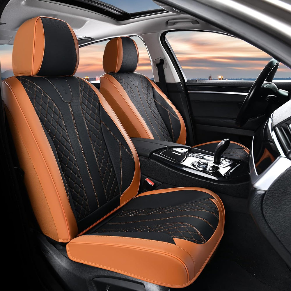 Leather Seat Covers for Cars Front Car Seat Cover Premium Automotive Seat Cov...