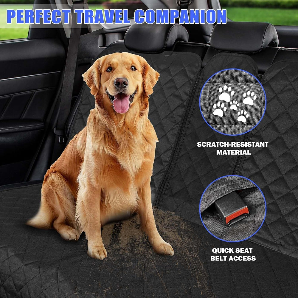 Yonktoo Dog Car Seat Cover for Back Seat, 60/40 Split Bench