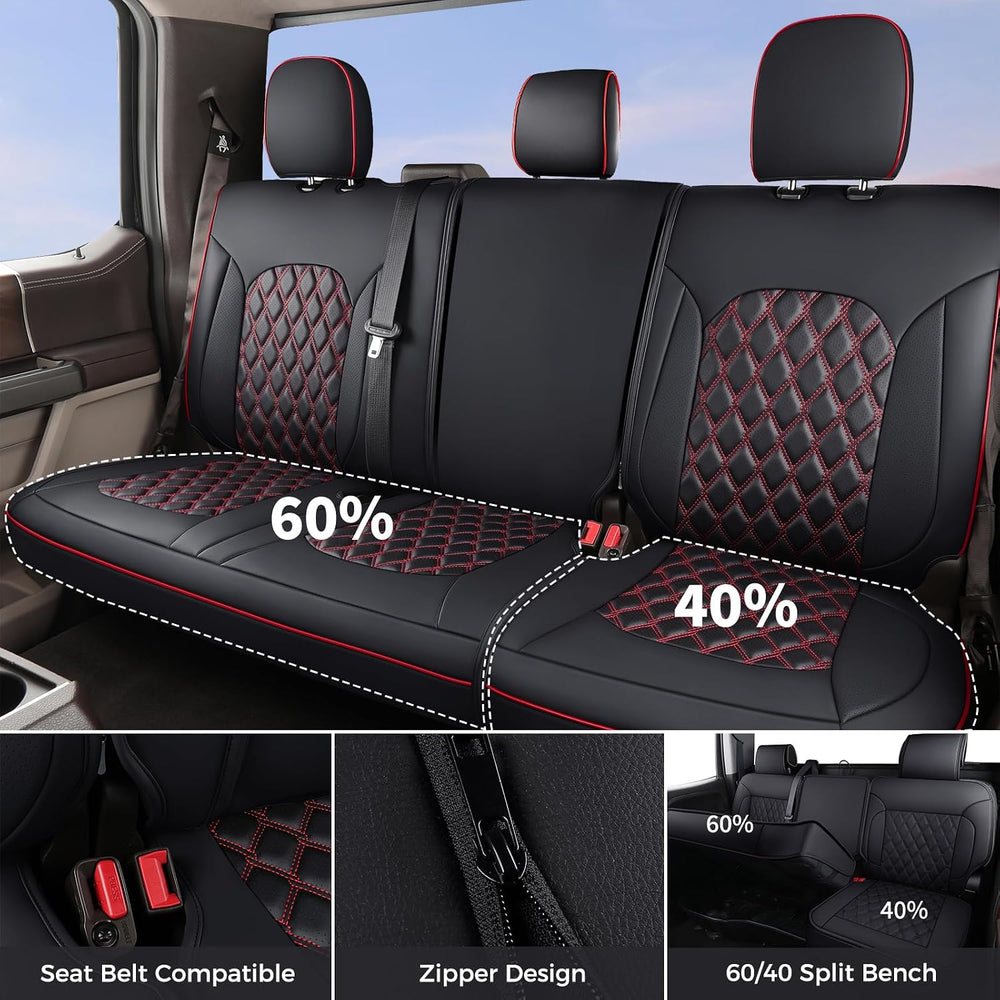 Huidasource Wrangler JK Seat Cover 4 Door, Leather Custom Car Seat Covers