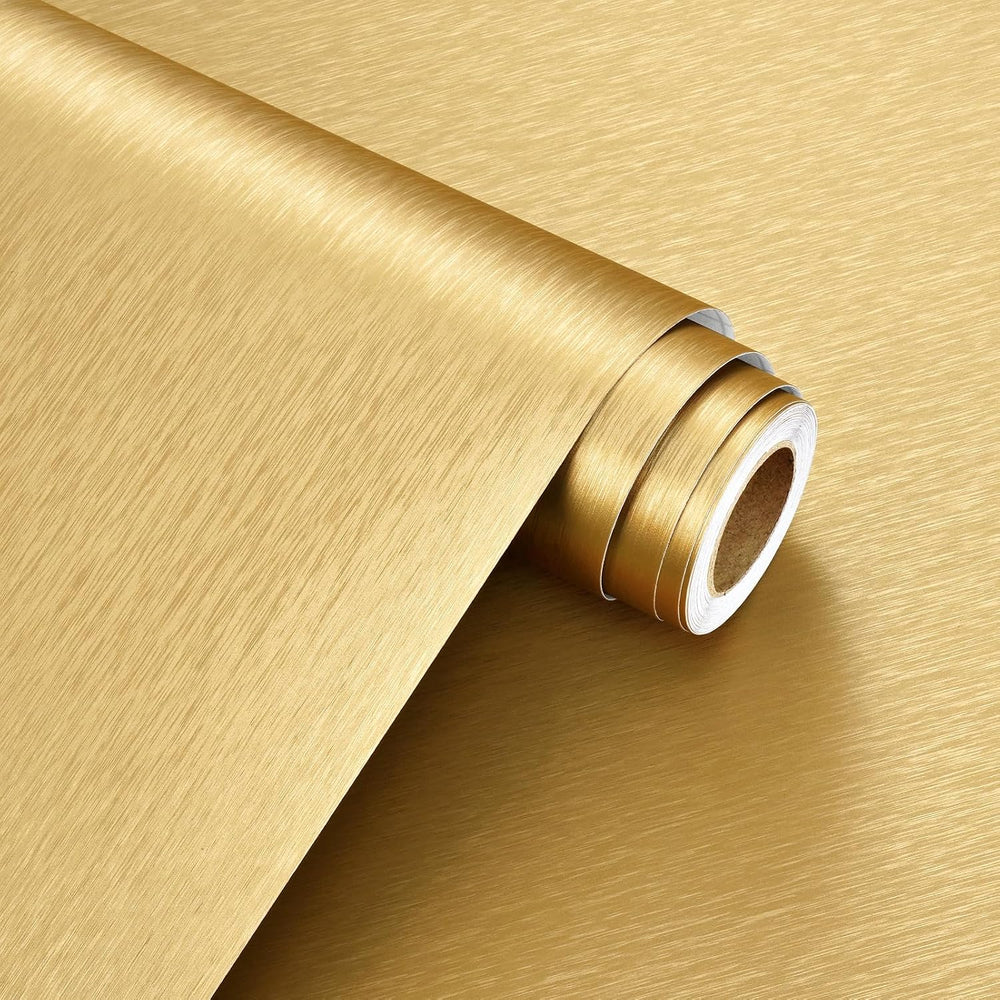 Gold Stainless Steel Contact Paper for Appliances Textured Gold Refrigerator ...