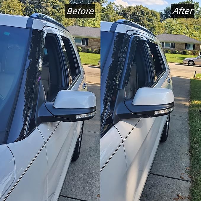 Sunproof Waterproof Side Window Wind Deflector, Window Visor fit (4PCS)
