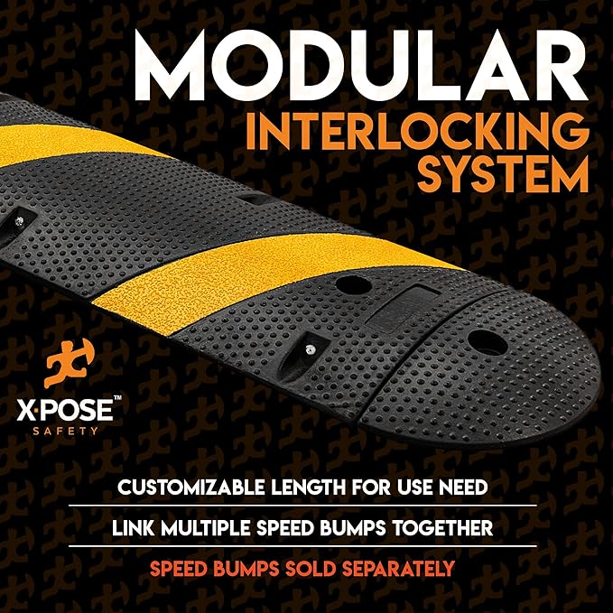 Speed Bump - Rubber Speed Hump Modular Interlocking Design - by Xpose Safety ...