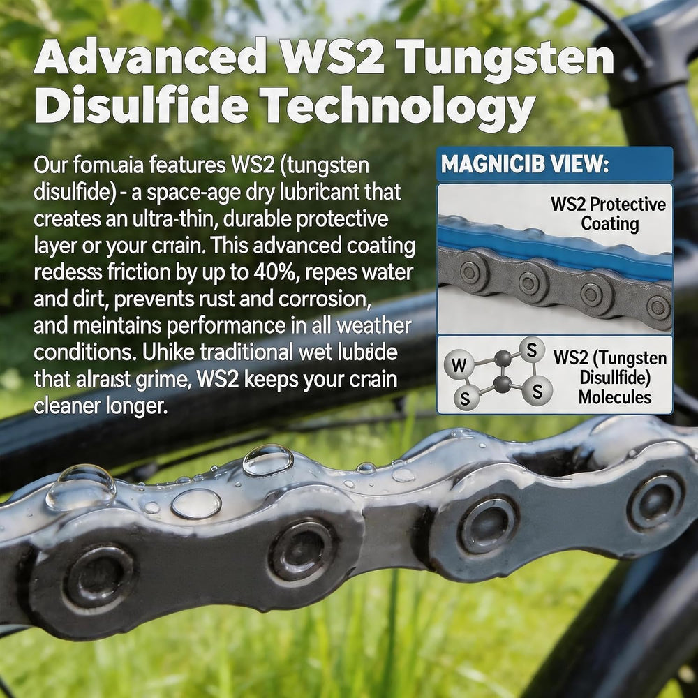 Bike Cleaning Kit, 8-Piece with Degreaser, 4 oz WS2 Lube & Chain Scrubber