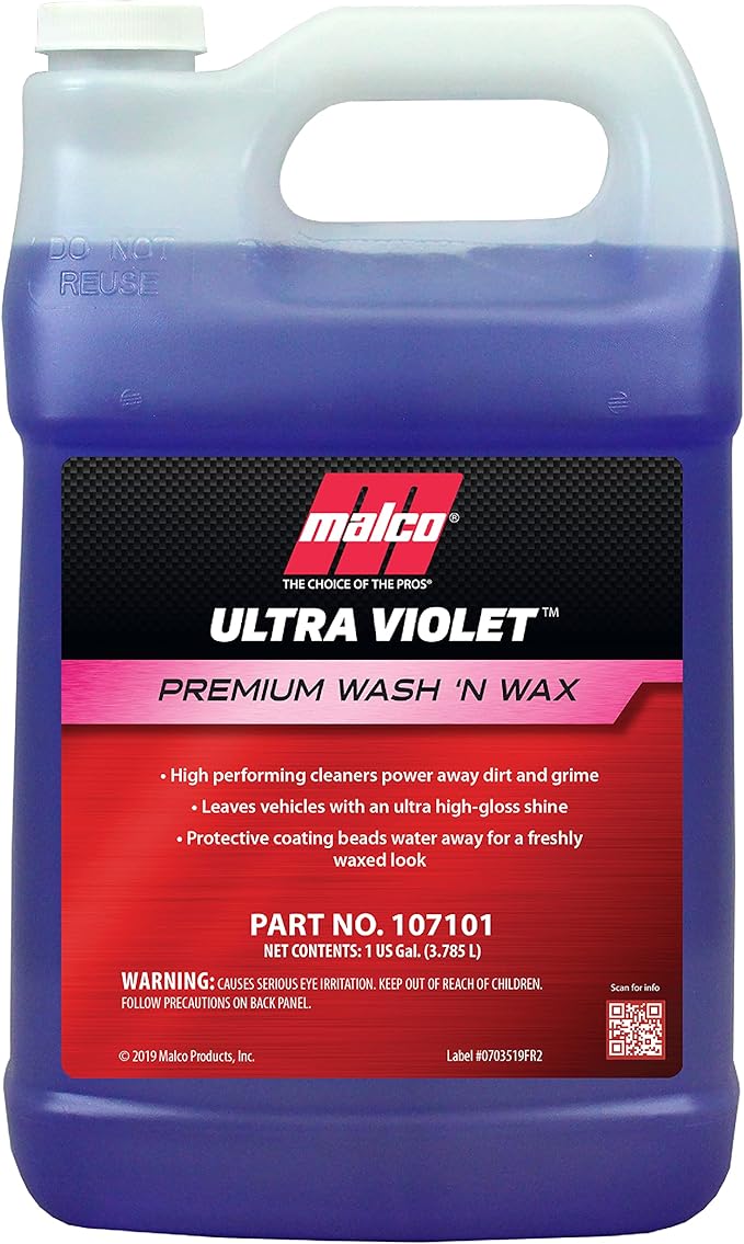 Malco Ultra Violet Premium Wash'n Wax – Best 2-In-1 Car Wash and Wax/Cleans and