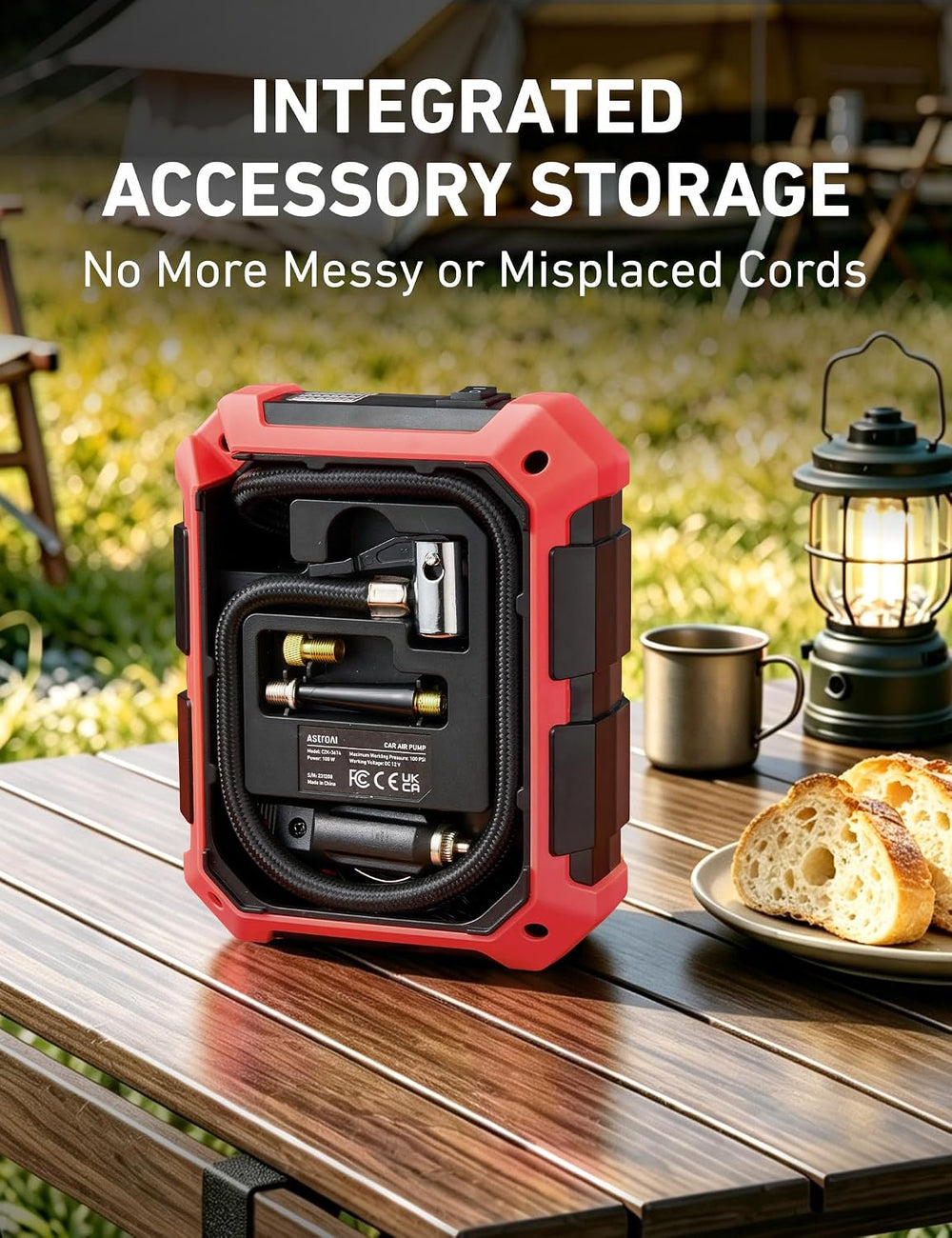 AstroAI Portable Air Compressor and Tire Inflator - 12V DC Auto Accessory wit...