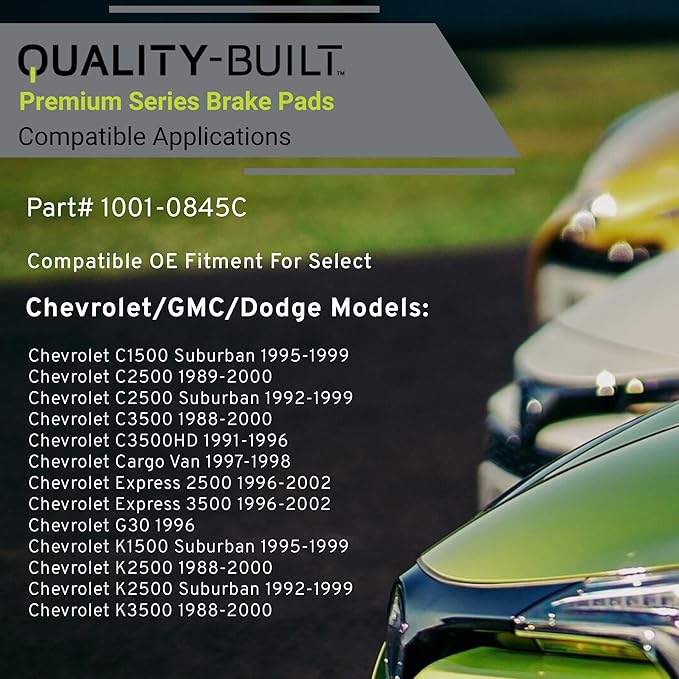 Premium Ceramic Front Brake Pads Compatible