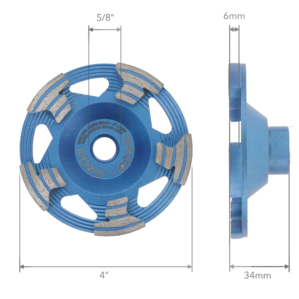 PRODIAMANT 4" (100mm) Diamond Cup Wheel for Concrete Grinding, Surface Prep