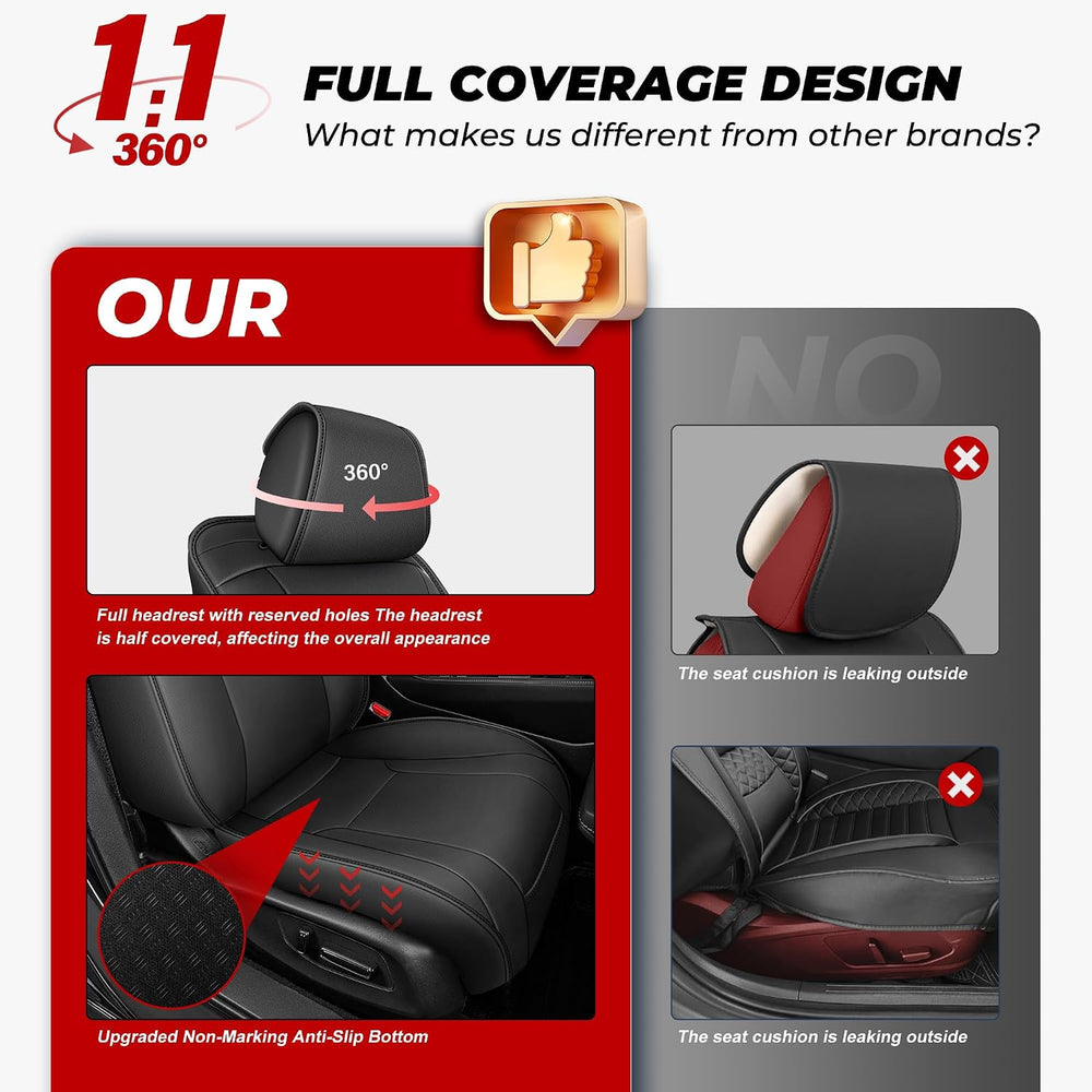 Custom Fit Faux Leather Seat Covers for Honda Accord 2023-2026