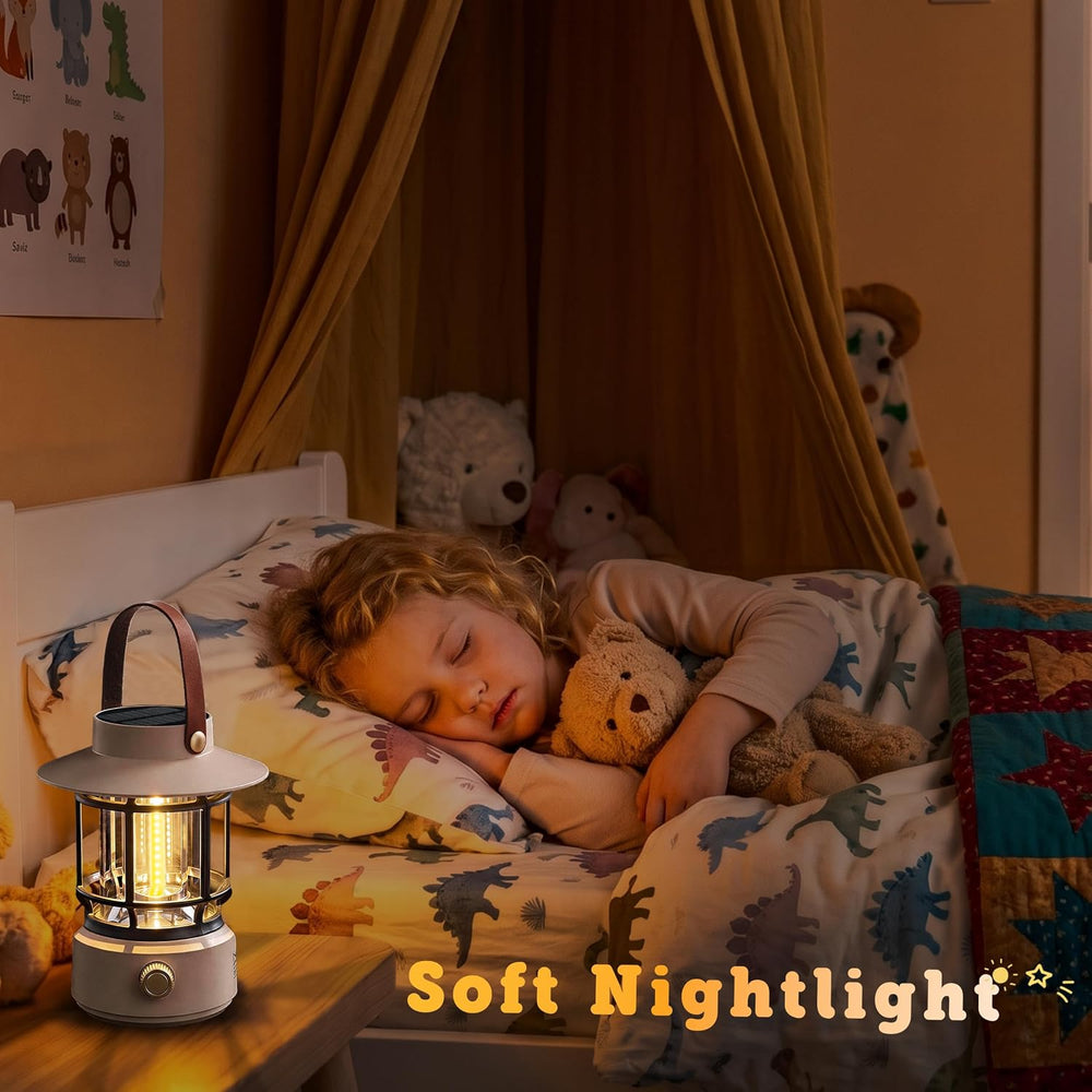 Solar Lanterns Outdoor Waterproof for Outages,Rechargeable Camping Lights