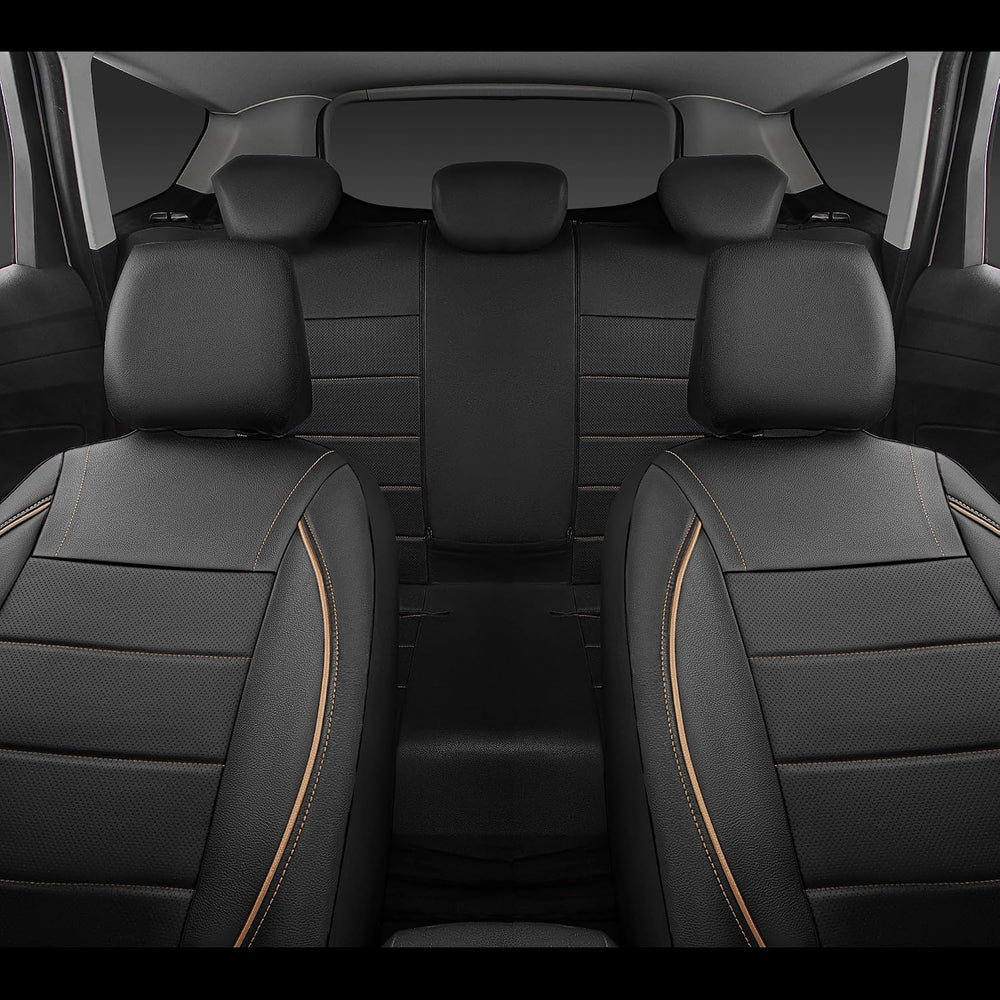 CAR PASS Universal FIT Piping Leather Car Seat Cover, for suvs,Van,Trucks,Air...