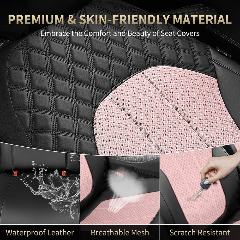 Leather Seat Cover, Car Seat Covers Front Set, Waterproof Car Seat Protectors...