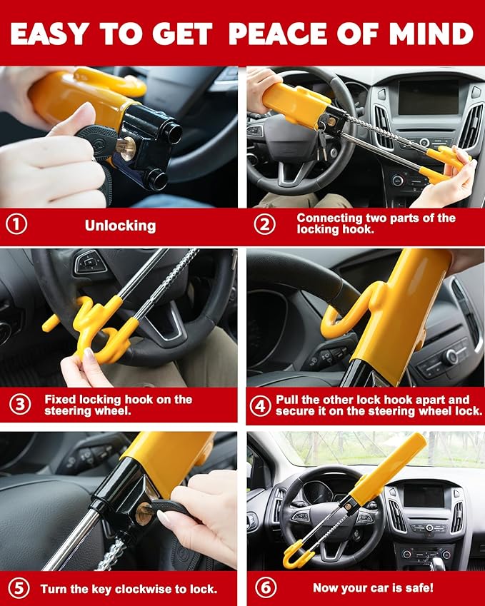 Tevlaphee Steering Wheel Lock