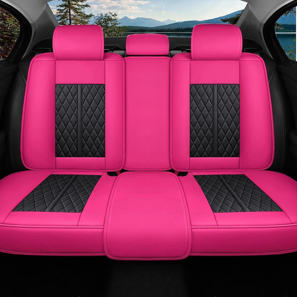 Comfortable Leather Auto Car Seat Covers Front & Rear Seat Protector Fit ...