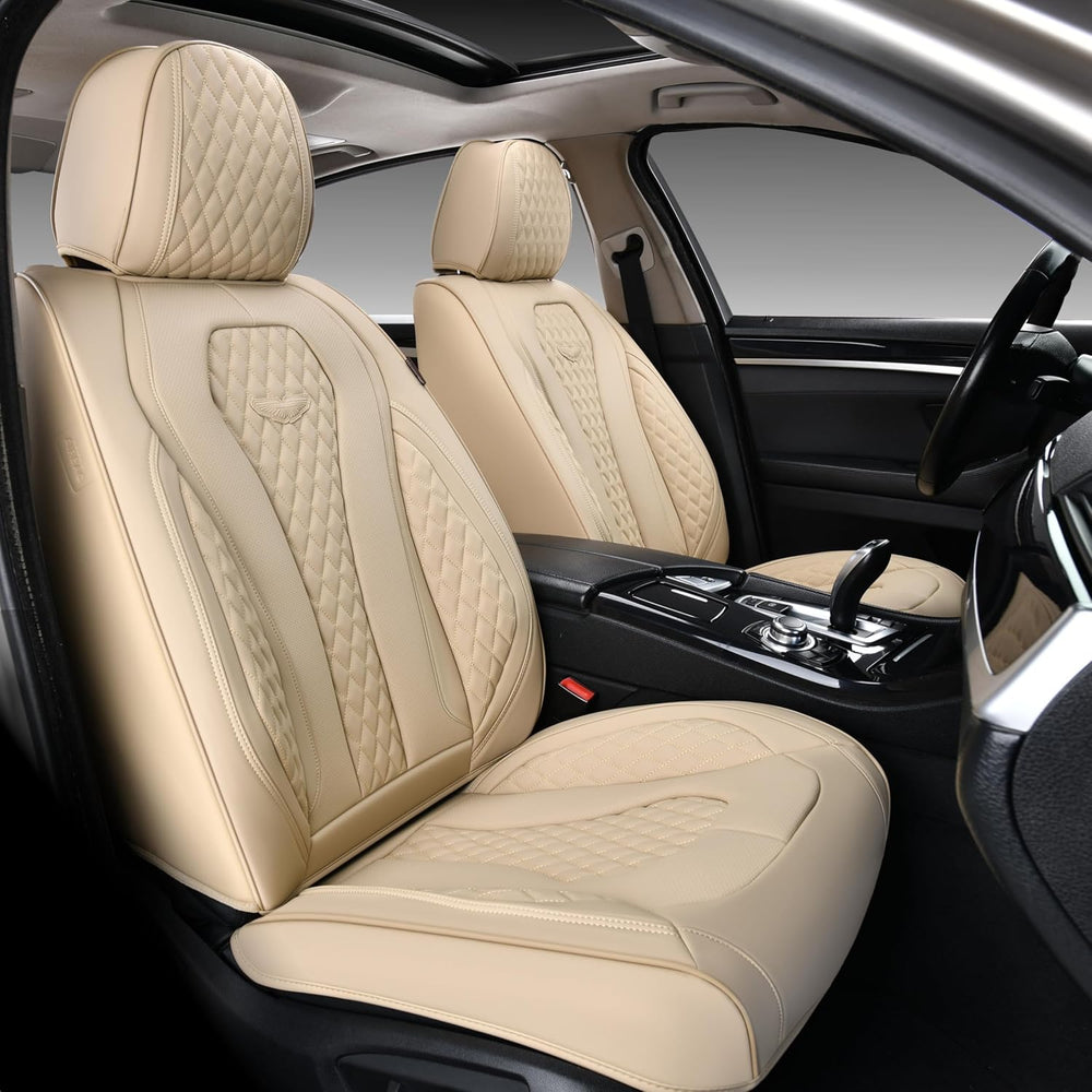 Coverado Automotive Seat Covers, Car Seat Covers Full Set, Beige Car Seat Cov...