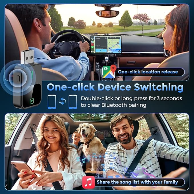 2-in-1 Wireless CarPlay & Android Auto Adapter