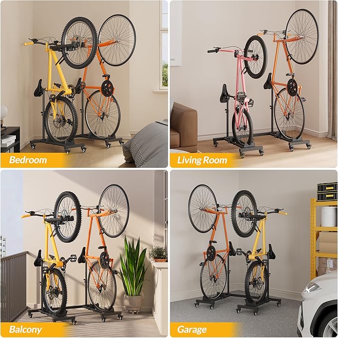 Vertical Bike Stands，Standing Bike Rack (2 Pack)