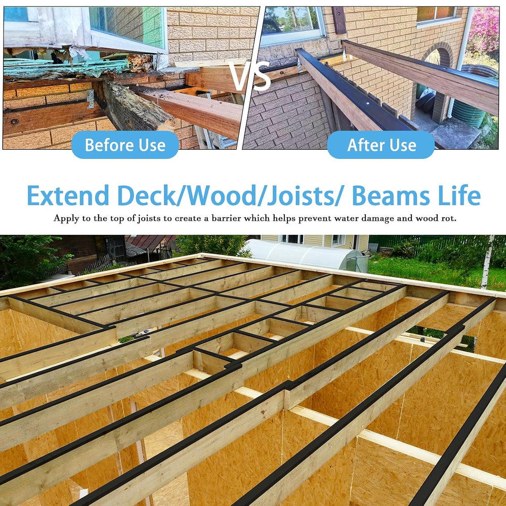 Butyl Joist Tape for Decking 2''×50', 6 Pack Weather-Resistant De...