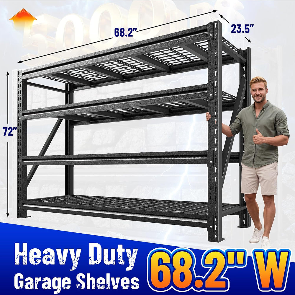 Garage Shelving Heavy Duty, 5020LBS Steel Rack for Garage, Shop