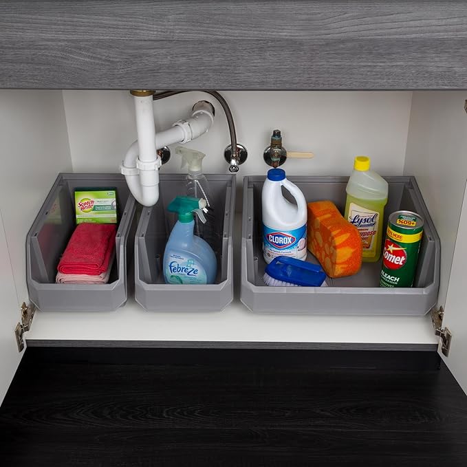 Plastic Containers for Organizing and Storage Bins for Closet, Garage or Pant...