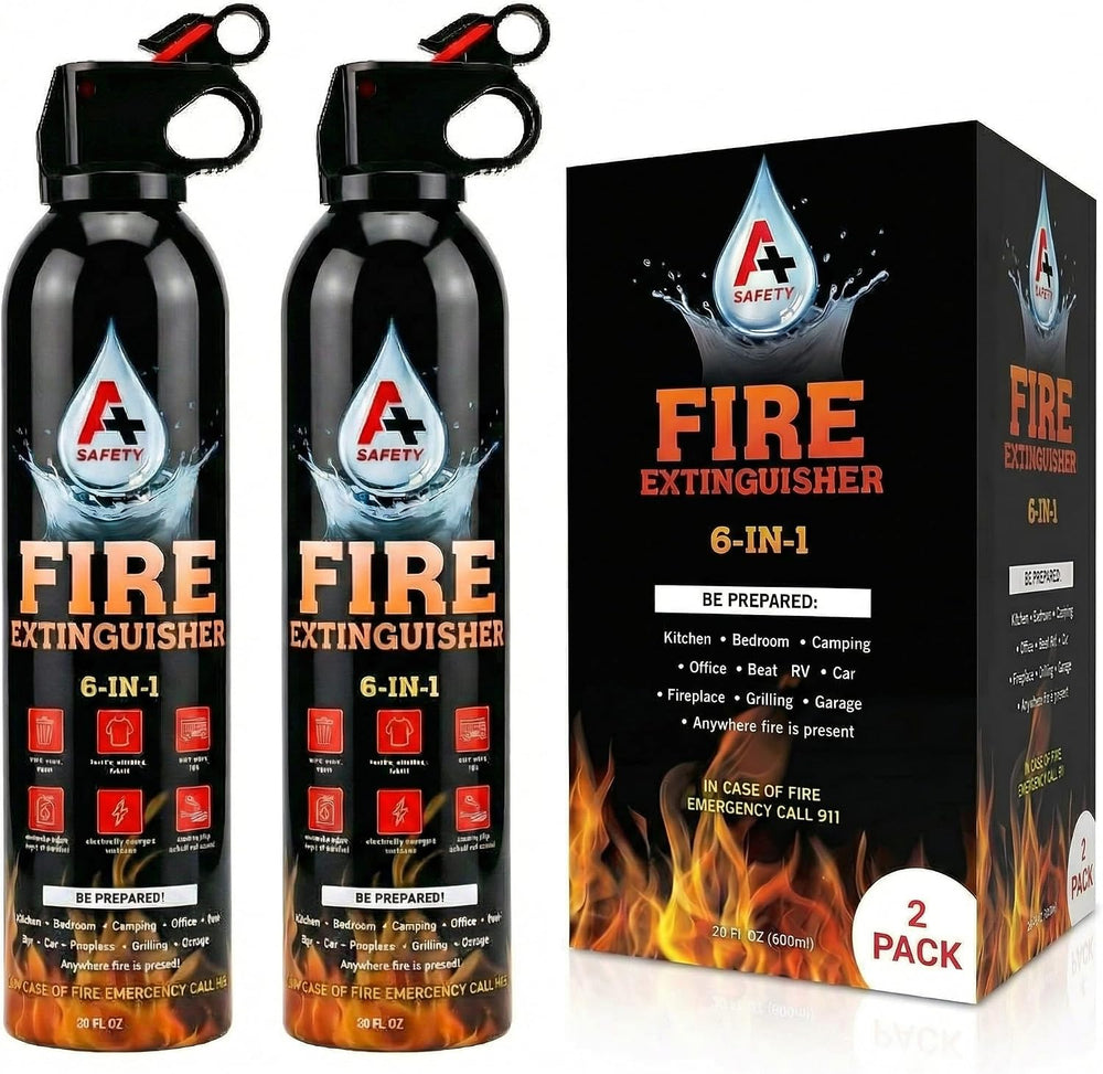 A+ Safety Fire Extinguisher, Portable, Safe to Store in Cars & Garages, G...
