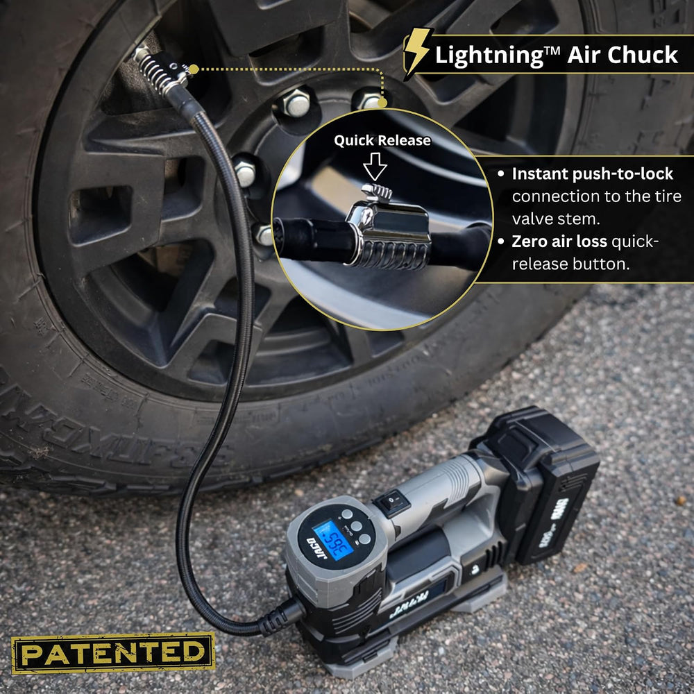 JACO 20V Cordless Tire Inflator Portable Air Compressor Car Air Pump