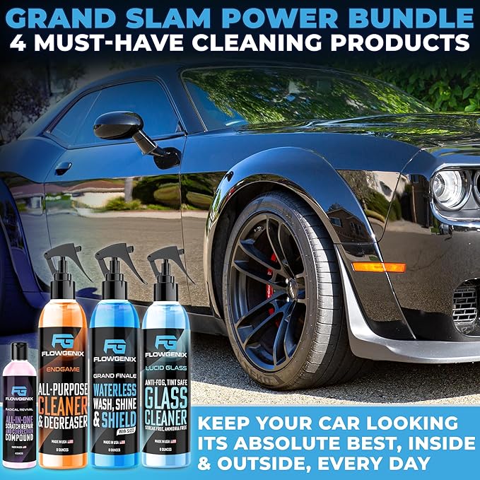 Grand Slam 4-Pack Includes Waterless Car Wash Spray + Instant Car Scratch