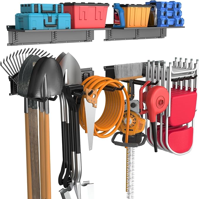 WALMANN Wall Mounted Garden Tool Rack