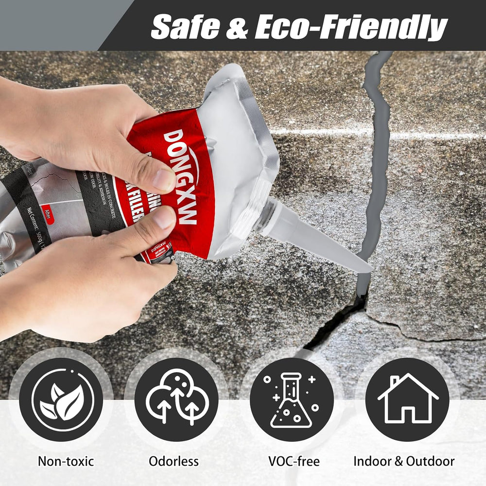 Concrete Crack Filler 5Pcs – Quick-Drying Waterproof Cement Crack Filler Repa...