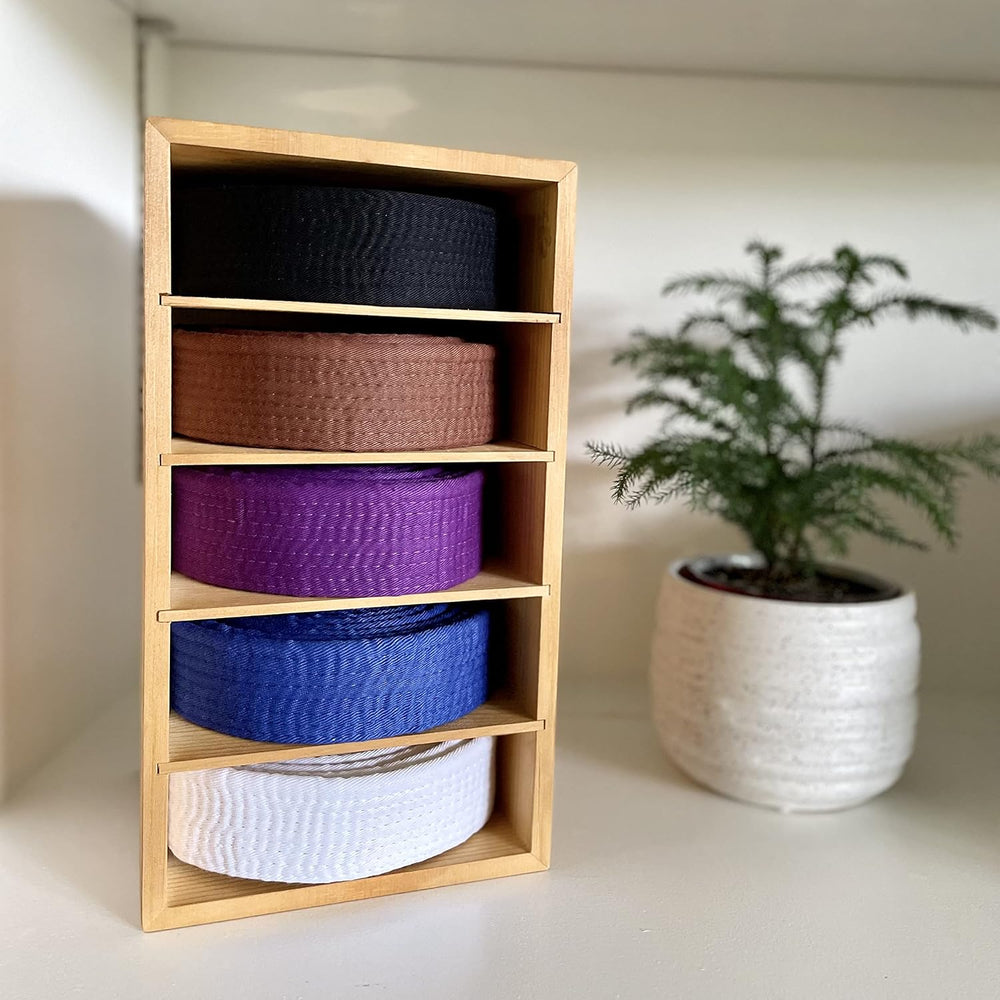 Brazilian Jiu Jitsu Belt Display Case, Wooden Belt Box, Custom Configuring