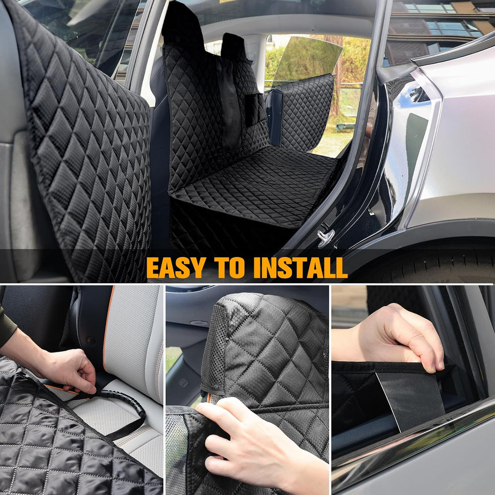 Dog Seat Cover for Tesla Model 3 & Y Back Seat + 2 Door Protectors