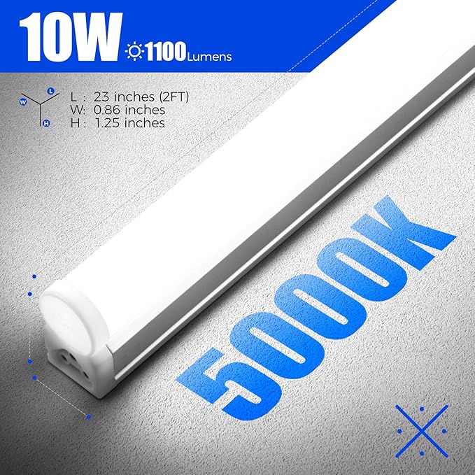 Barrina T5 LED Ceiling Light Fixtures, Corded Electric (6 Packs)