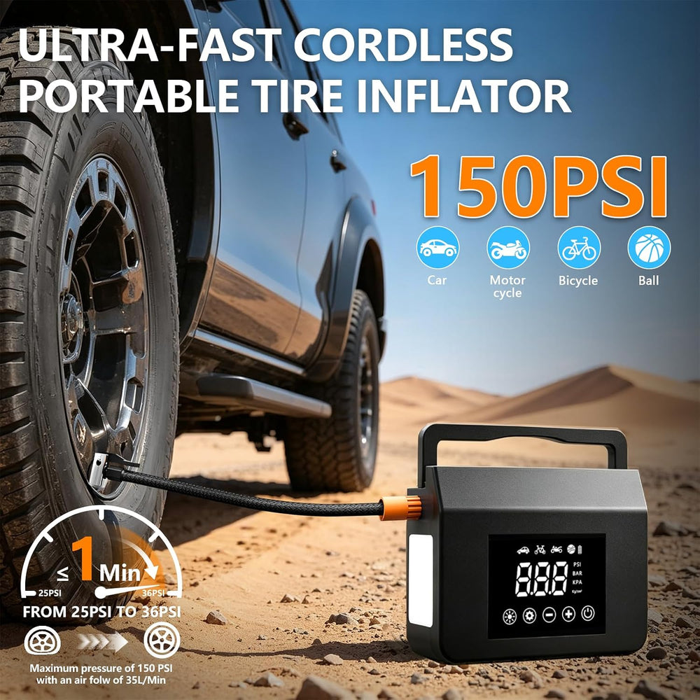 4000A Car Battery Jump Starter with Air Compressor 150PSI