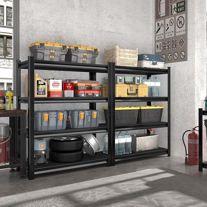 40in Wide Garage Shelving Heavy Duty，2000lbs Large Loads Adjustable Garage