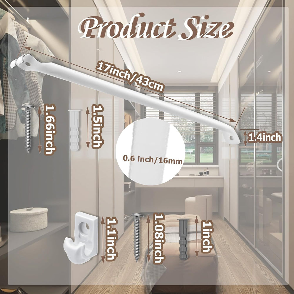 12PCS 12 inch Wire Shelf Brackets, Heavy Duty Wire Rack Bracket
