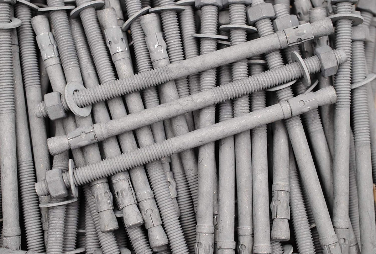 (10) Galvanized Concrete Wedge Anchor Bolts 1/2 x 8-1/2 Includes Nuts & Washers