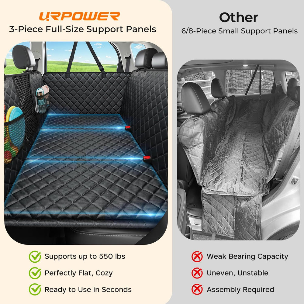 URPOWER Dog Back Seat Extender for Full-Size Crew Cab Trucks, Hard Bottom