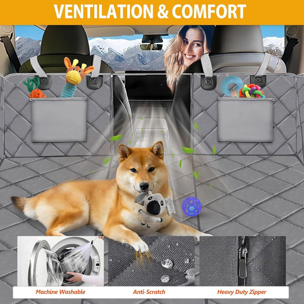 Hard Bottom Dog Car Seat Cover for Back Seat, Backseat Extender